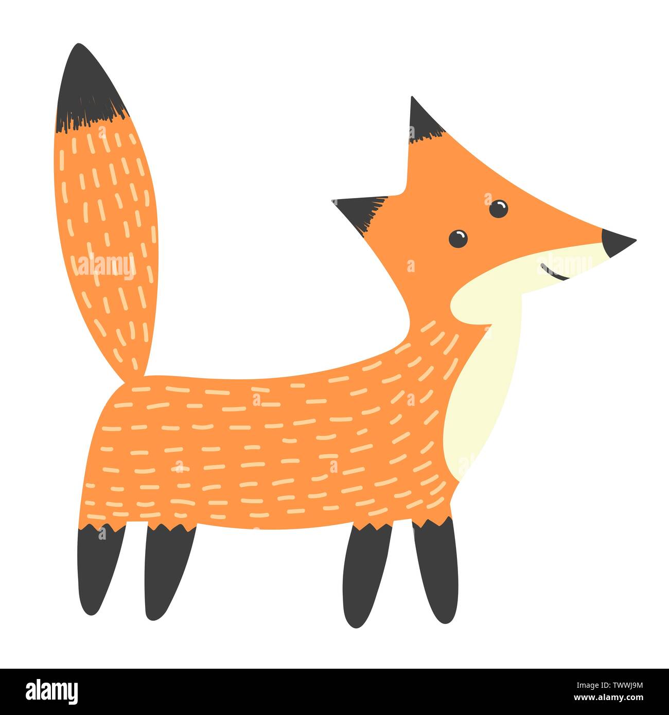 Clever fox elemento isolato. Illustrazione Vettoriale Illustrazione Vettoriale