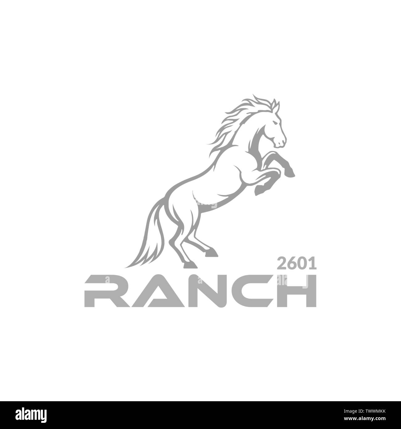 Horse logo design vettore in Illustrator Illustrazione Vettoriale