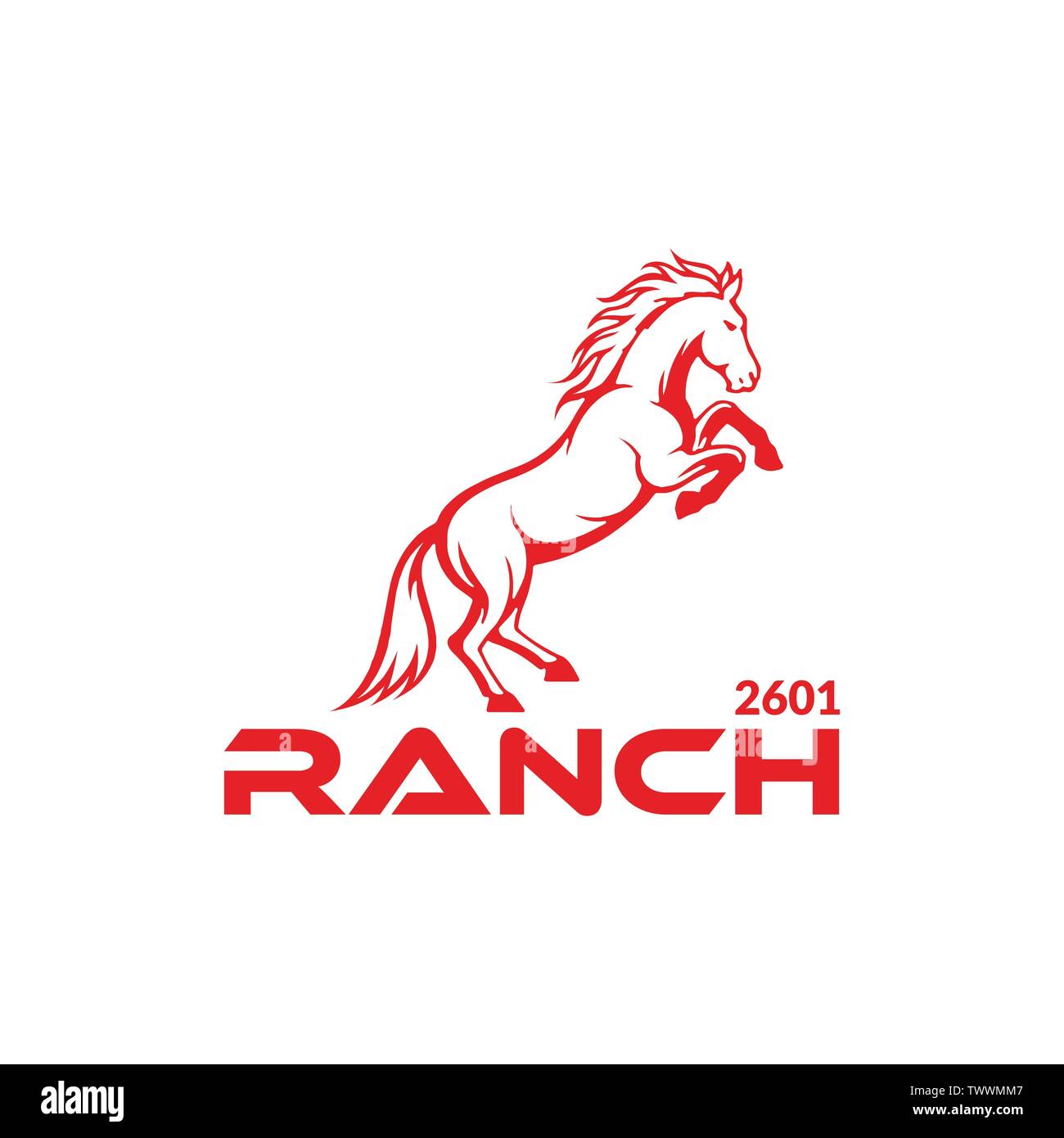 Horse logo design vettore in Illustrator Illustrazione Vettoriale