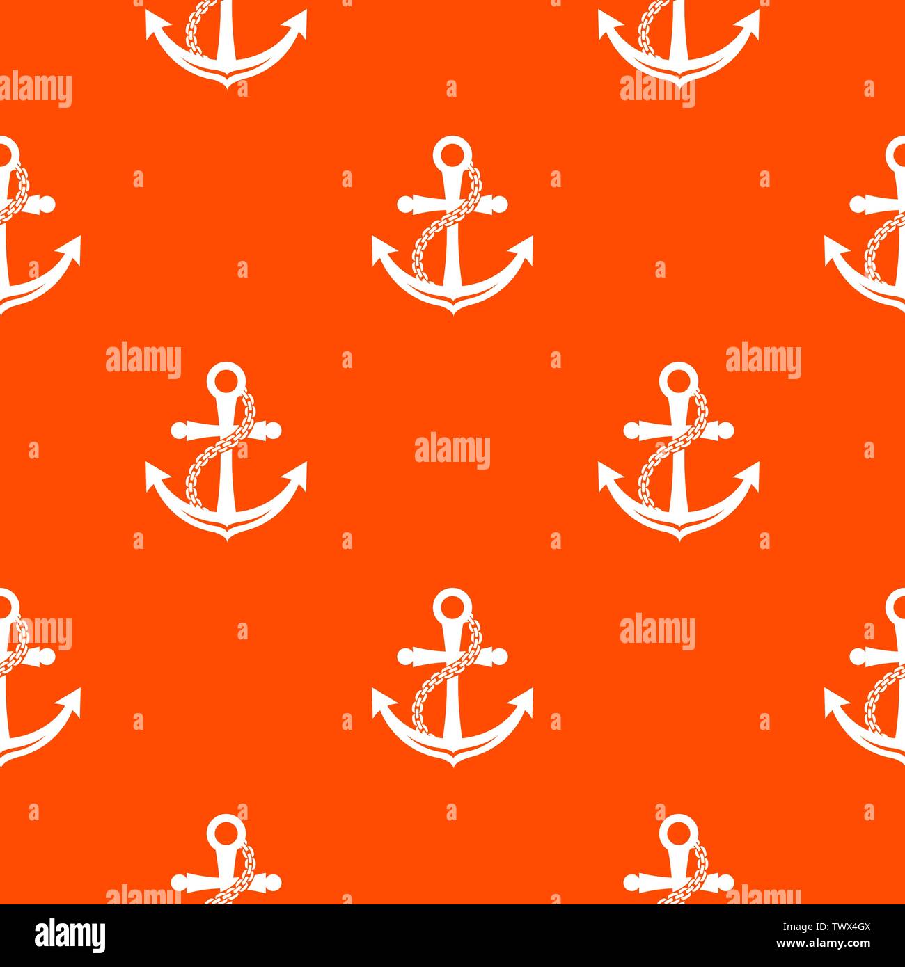 Modello anchor vector orange Illustrazione Vettoriale