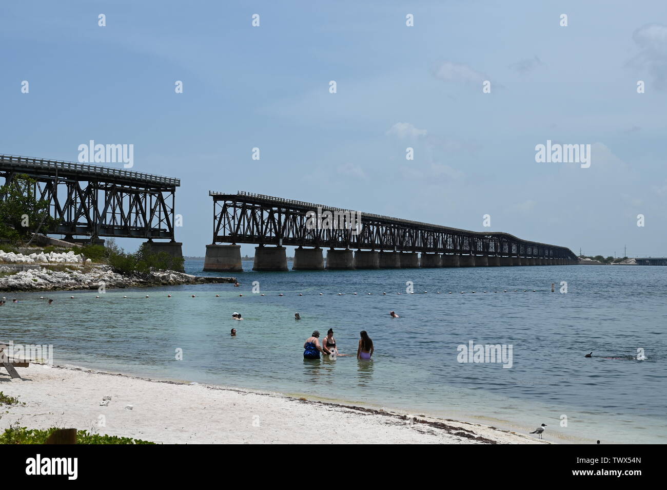 Bahia Honda Rail Bridge Foto Stock