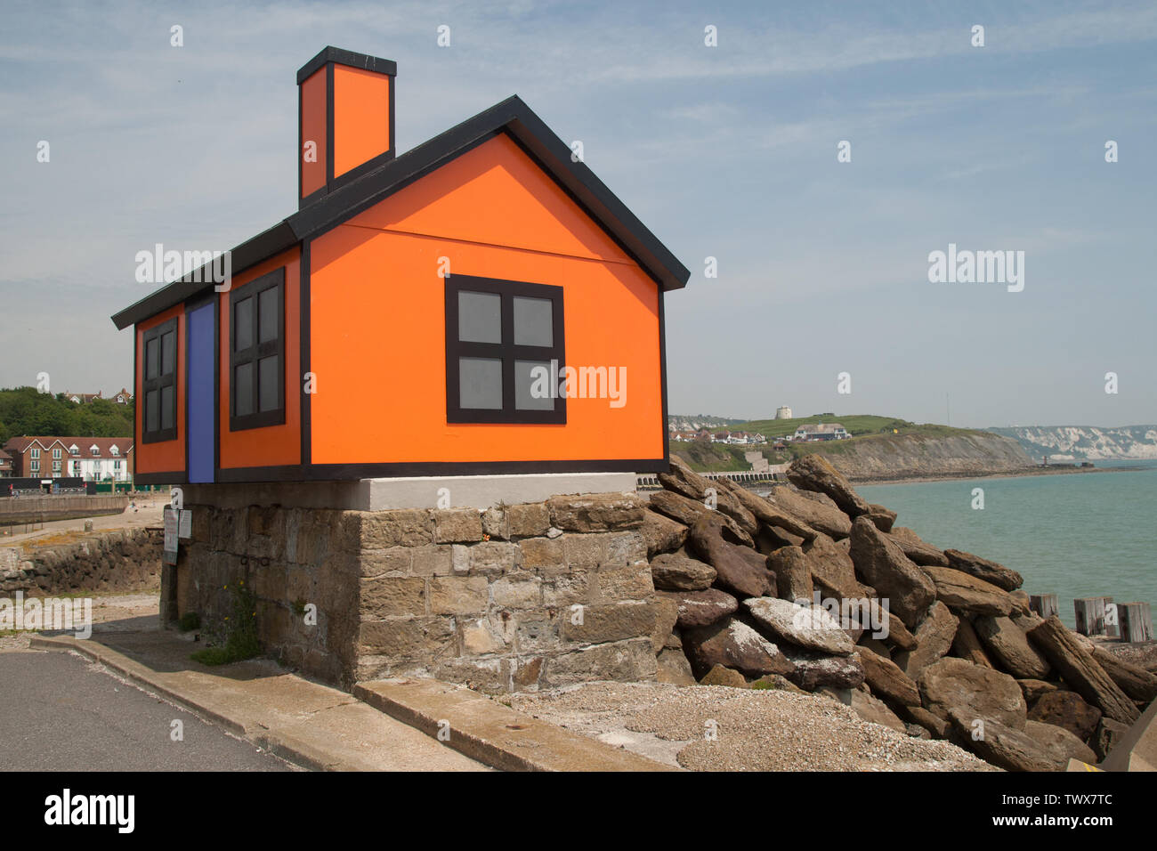 Folkestone seaside resort Foto Stock