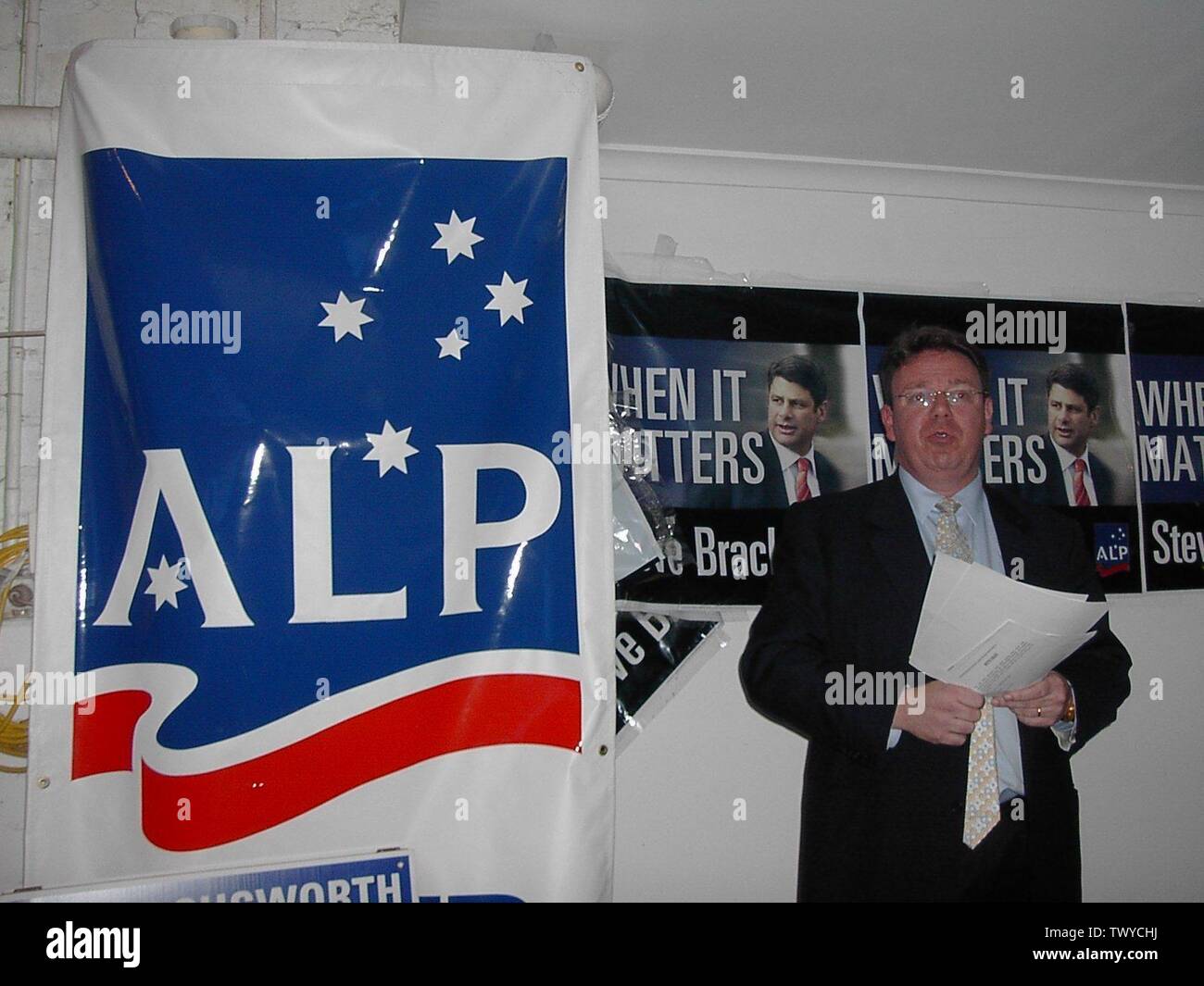 Evan Thornley in occasione di un rally del Partito laburista australiano nel novembre 2006.; 25 novembre 2006 (data di caricamento originale); Trasferito da en.pedia a Commons da Bidgee utilizzando CommonsHelper.; Adam Carr su English pedia; Foto Stock