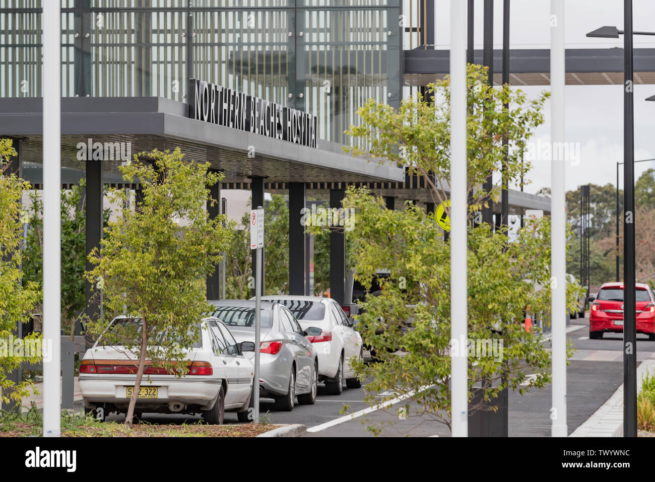 Frenchs Forest, Syd. Aust Giugno 2019: La merlata, aperto recentemente Norther spiagge in ospedale la notizia di nuovo dopo aver sbagliato della parte di corpo rimosso in chirurgia. Foto Stock