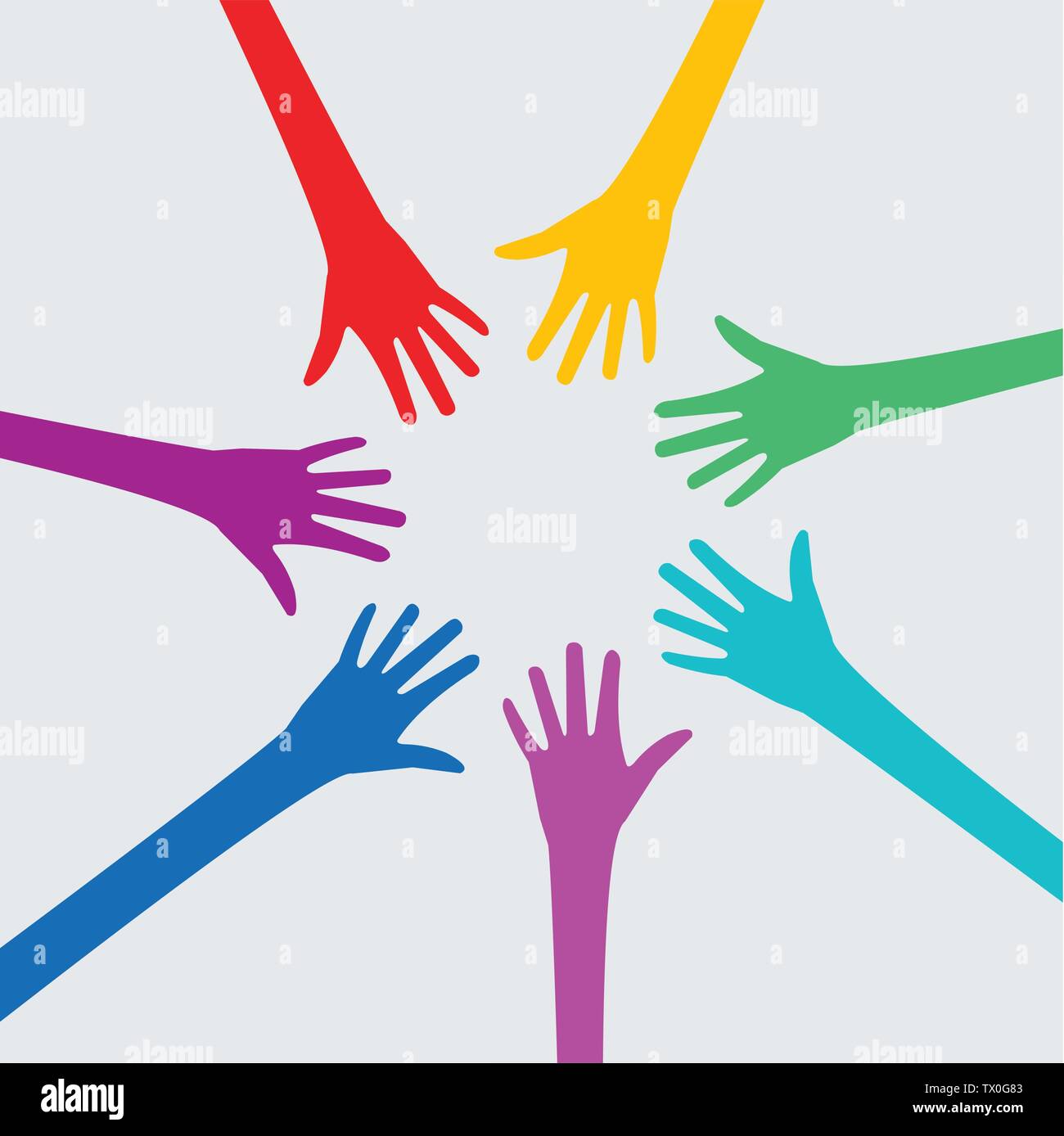 Diversità colorato concept design illustrazione vettoriale Illustrazione Vettoriale