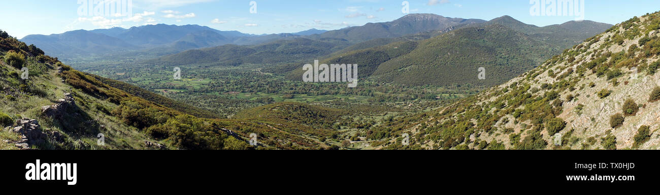 Panorama di montagna in Grecia Foto Stock