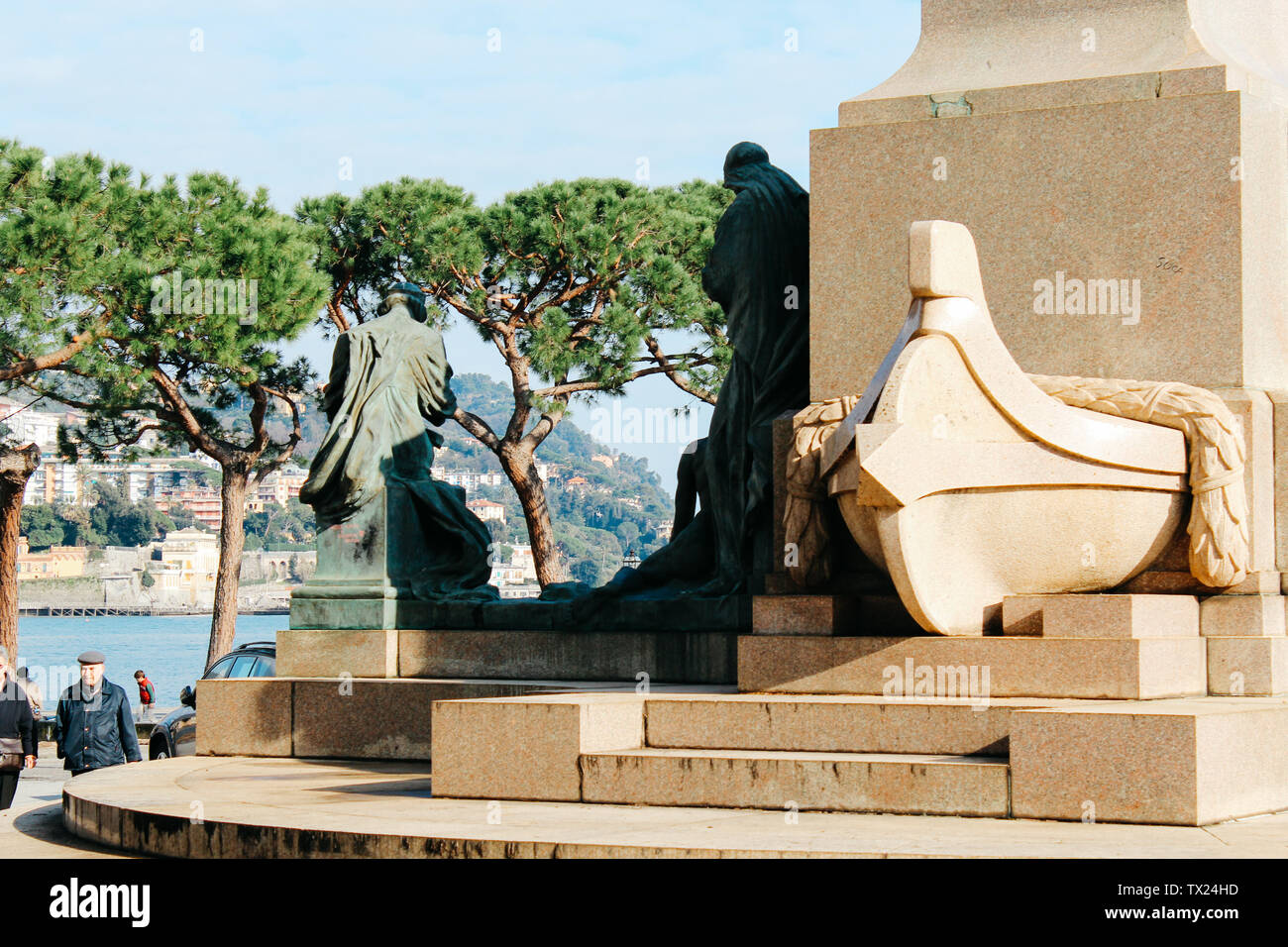 Rapallo, Italia - 03 27 2013: punti di riferimento, vista delle strade di Rapallo Foto Stock