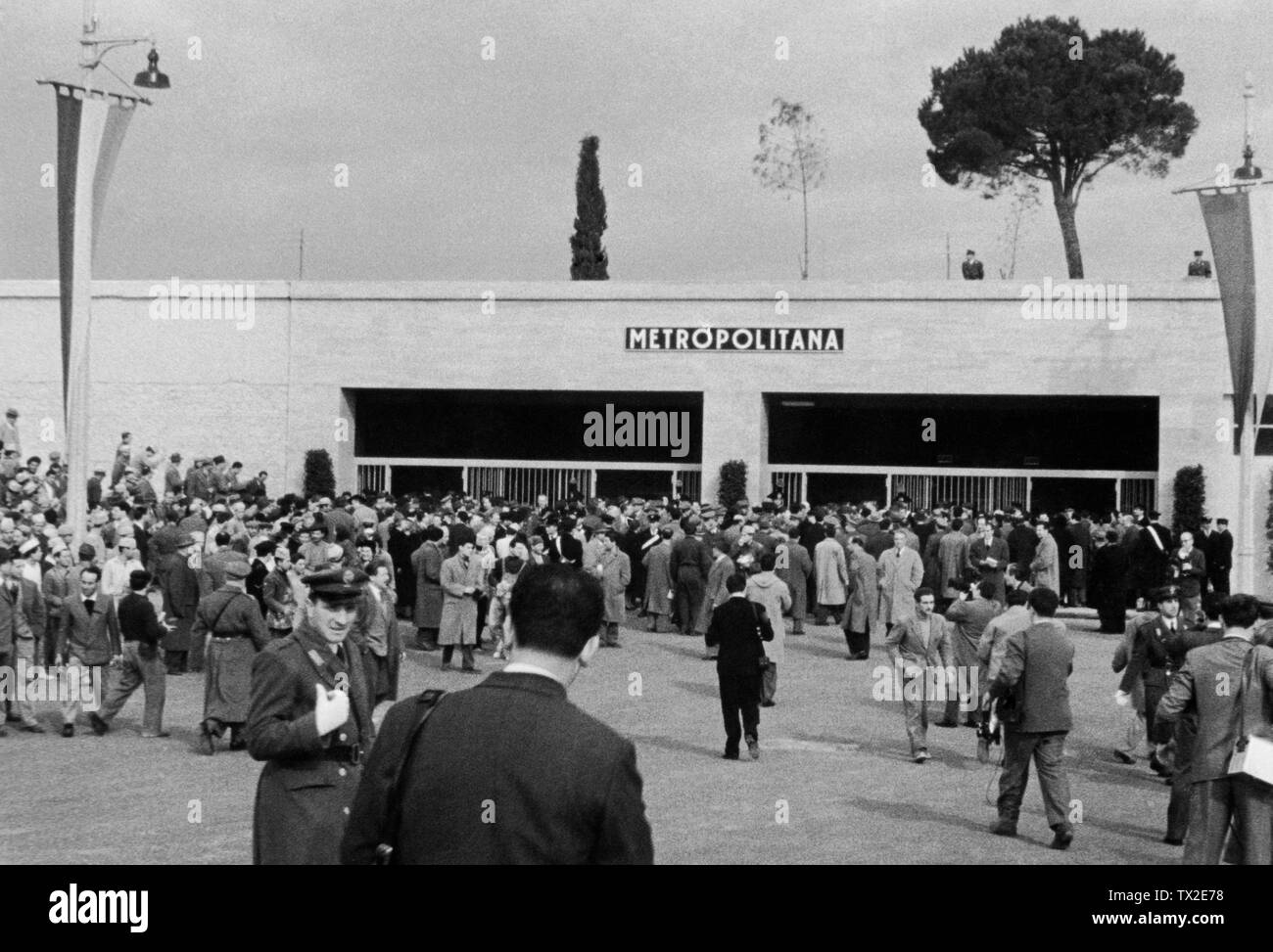 Italia, Roma, inaugurazione della metropolitana Eur, 1949-50 Foto Stock