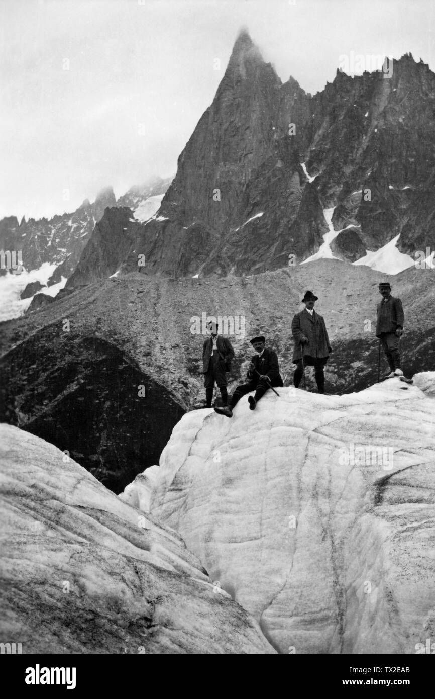 Ghiacciaio del Rodano, Svizzera, 1908 Foto Stock