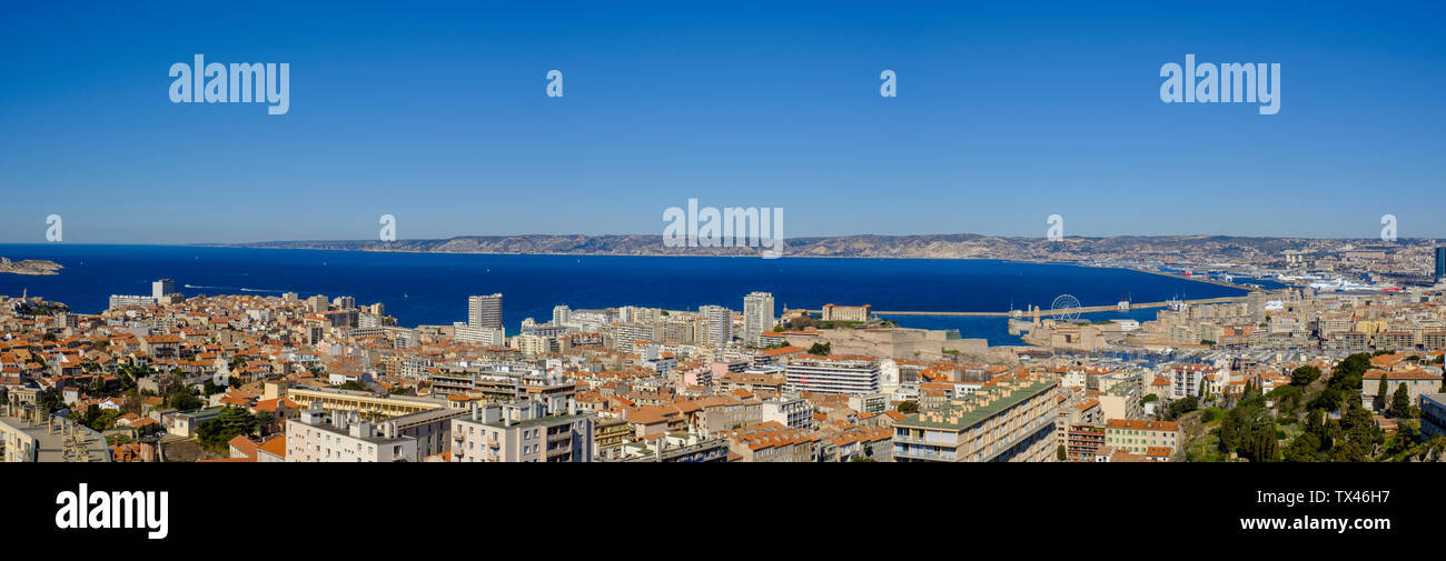 Francia, Marsiglia, vista su Marseille Foto Stock