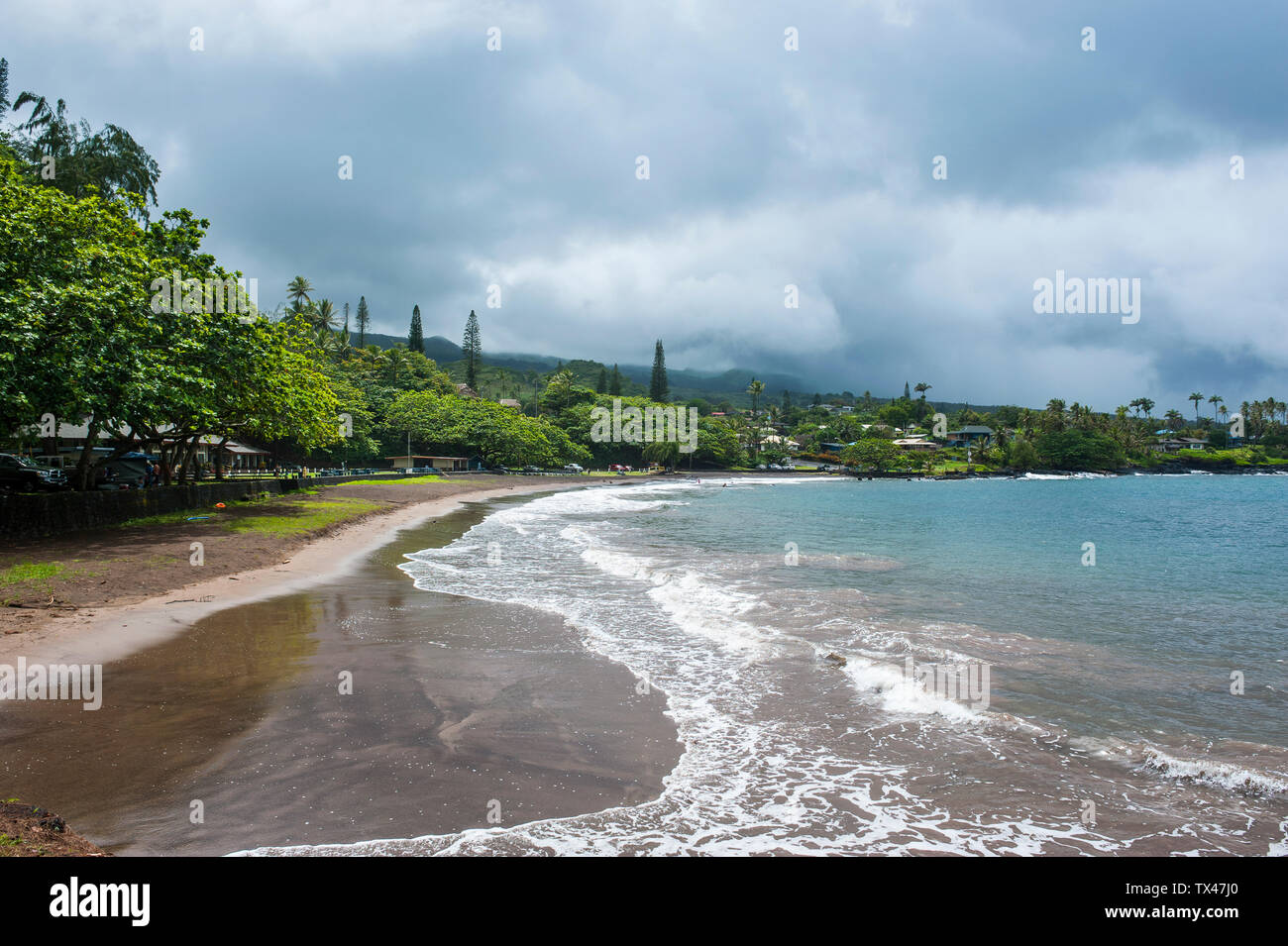 Stati Uniti d'America, Hawaii Maui, Hana bay, Hana Beach Park Foto Stock