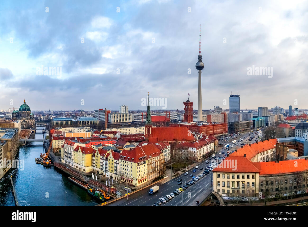 Germania, Berlino, vista la torre della televisione Foto Stock