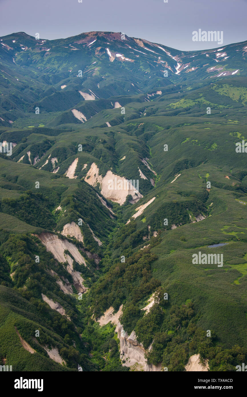 Russia, Kamchatka, vista aerea del paesaggio Foto Stock