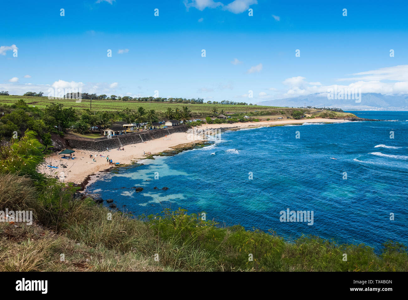 Stati Uniti d'America, Hawaii Maui, Paai, spiaggia sabbiosa, Hookipa beach park Foto Stock