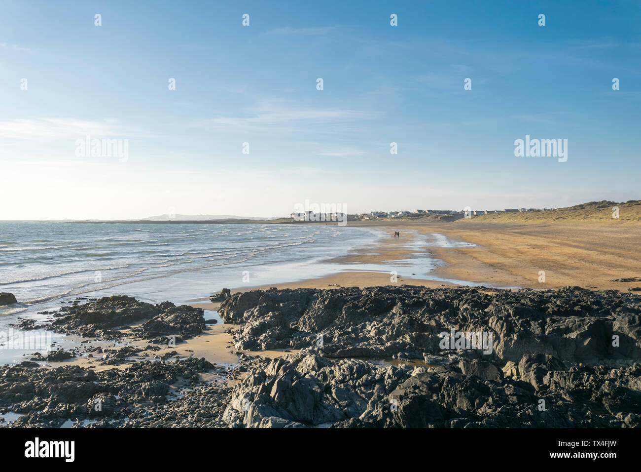 Traeth Llydan nei pressi di Rhosneigr su Anglesey North Wales UK Foto Stock