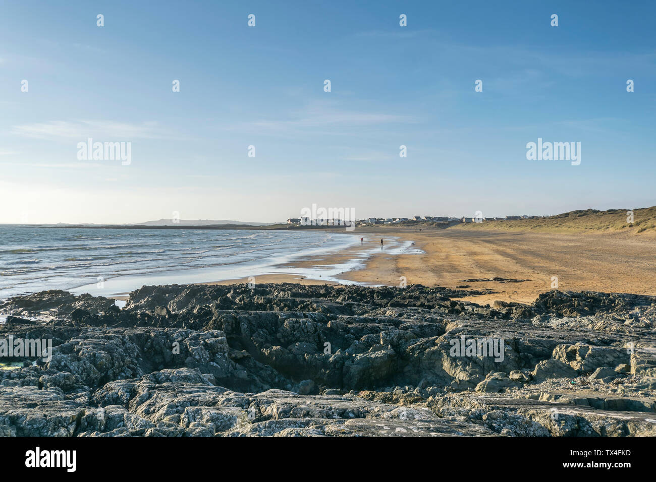 Traeth Llydan nei pressi di Rhosneigr su Anglesey North Wales UK Foto Stock