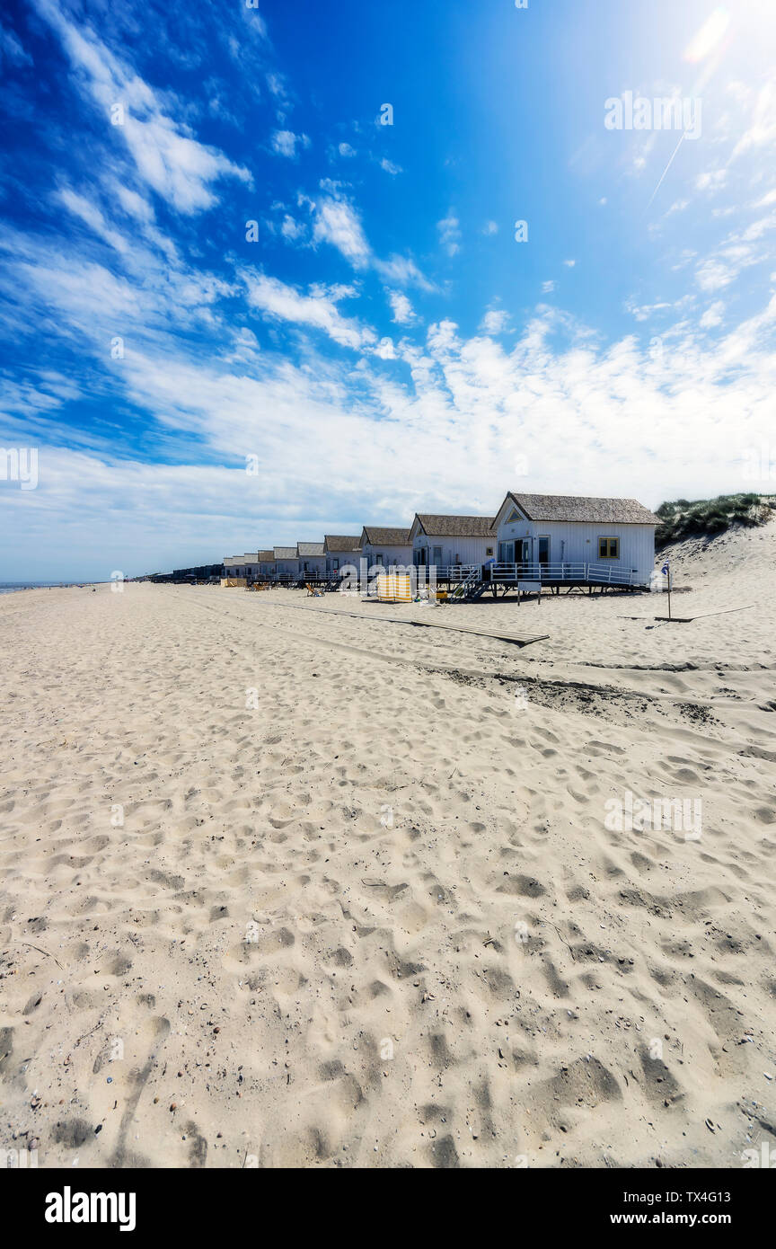 Paesi Bassi, Zeeland, Domburg, case sulla spiaggia Foto Stock