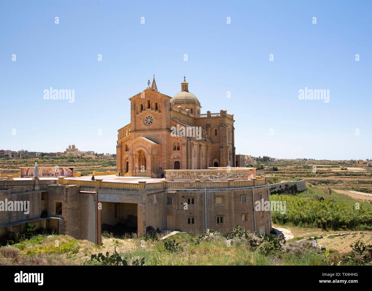La Basilica del Santuario Nazionale della Vergine di Ta' Pinu di Gozo, vicino a Malta Foto Stock