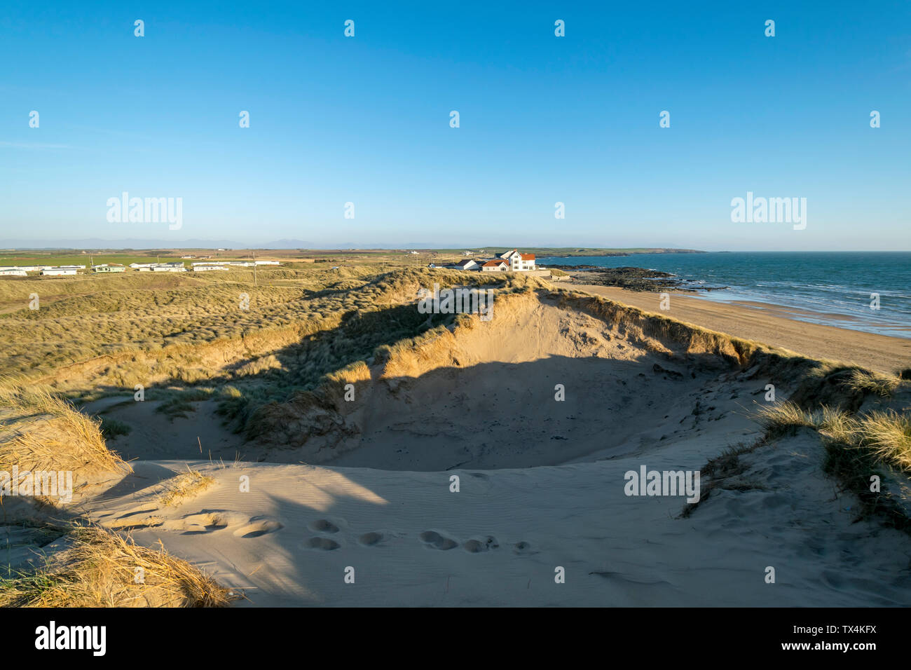 Traeth Llydan nei pressi di Rhosneigr su Anglesey North Wales UK Foto Stock