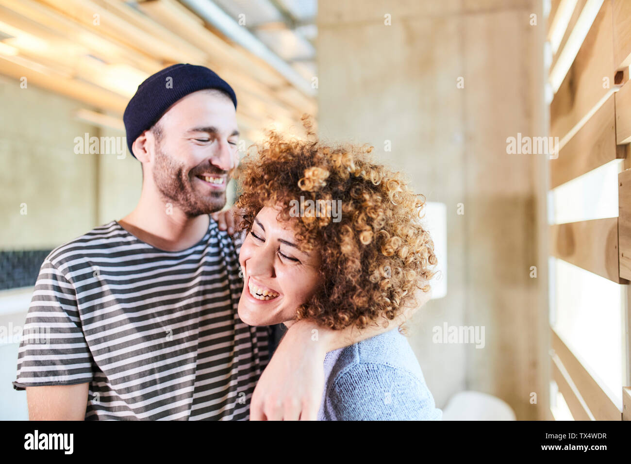 Ritratto di una coppia felice Foto Stock