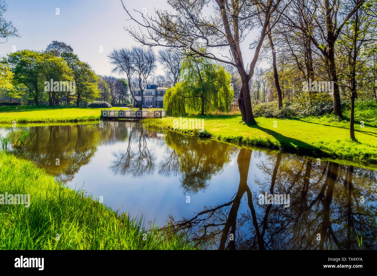 Zeeland, Domburg, parco di una villa Foto Stock