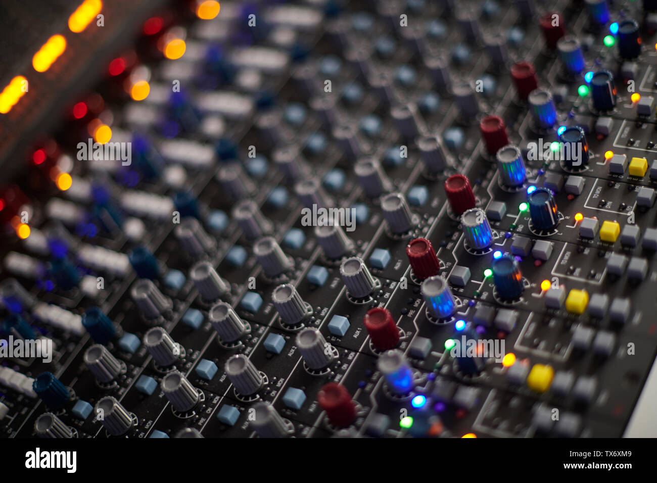 Studio di registrazione attrezzature Foto Stock