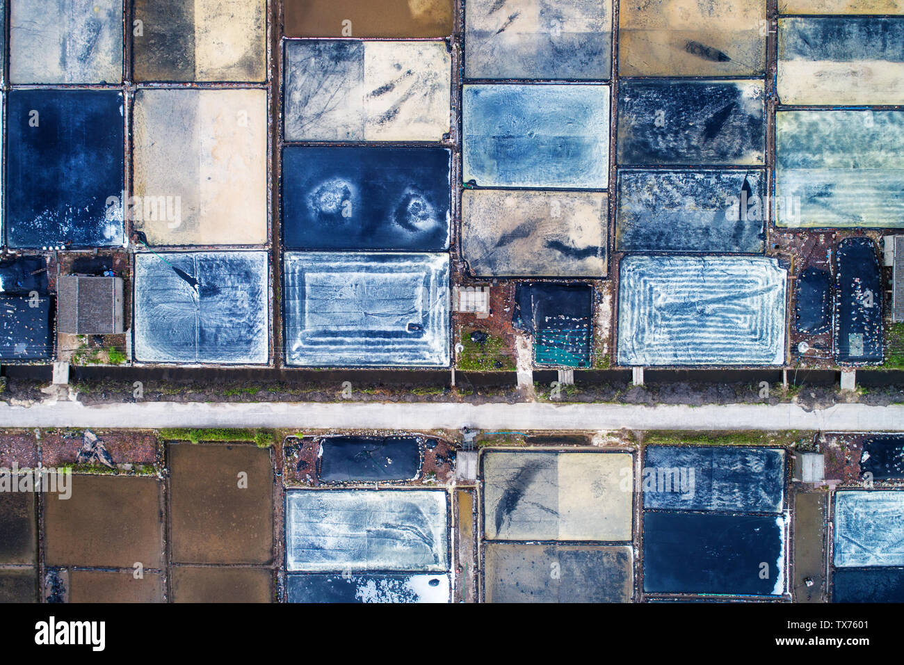 10.000 UM del campo di sale in Daishan, Zhejiang Foto Stock