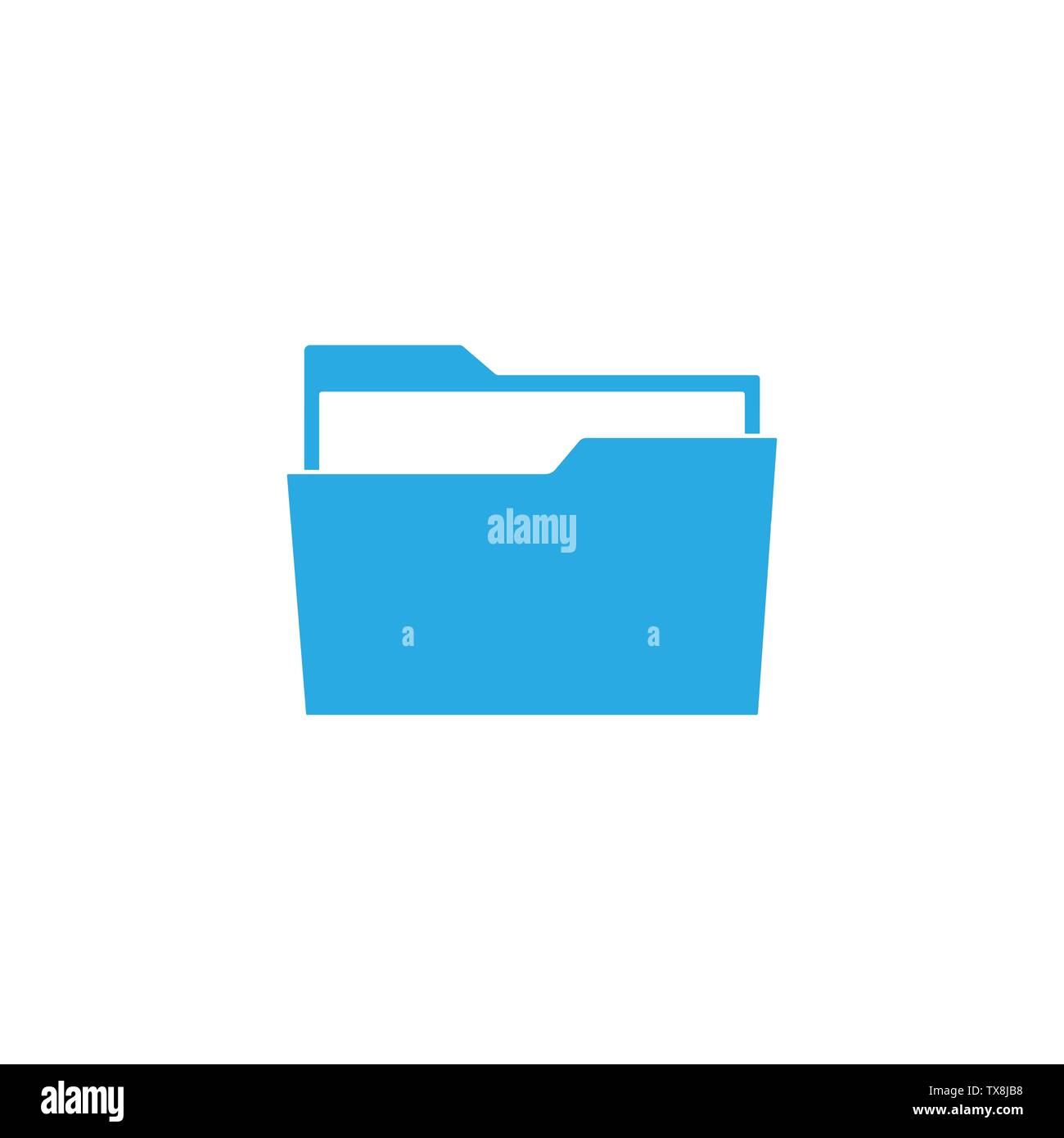 File, cartella icona illustrazione vettoriale flat Illustrazione Vettoriale