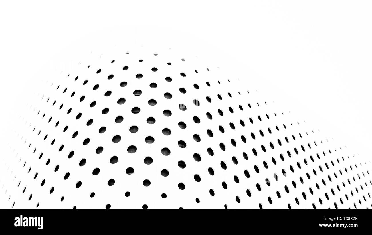 La geometria delle pareti esterne di edifici minimalista Foto Stock