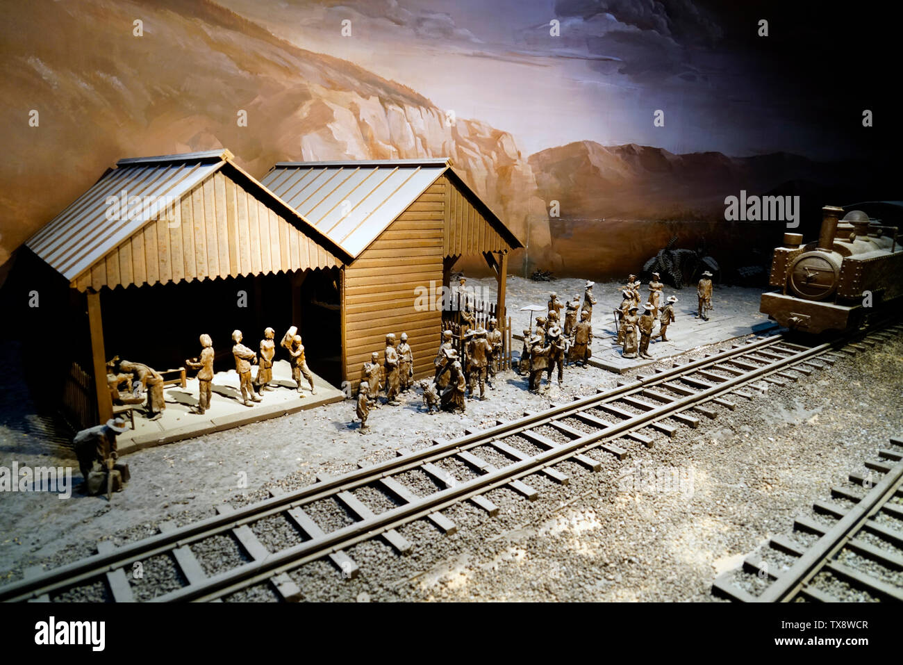 Lo Wu stazione ferroviaria Foto Stock