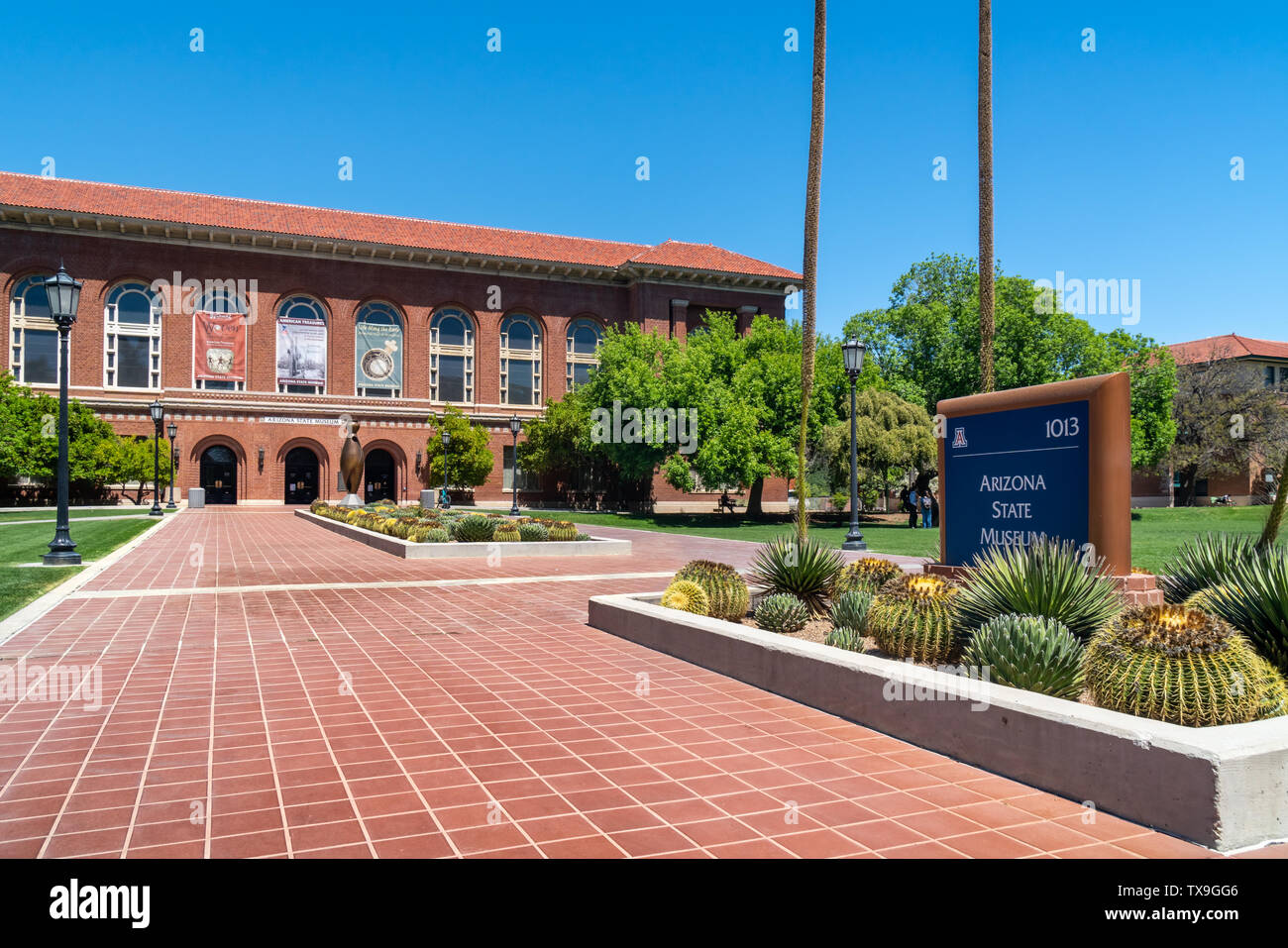 TUCSON, AZ/STATI UNITI D'America - 11 Aprile 2019: Arizona Museo di Stato sul campus della University of Arizona. Foto Stock