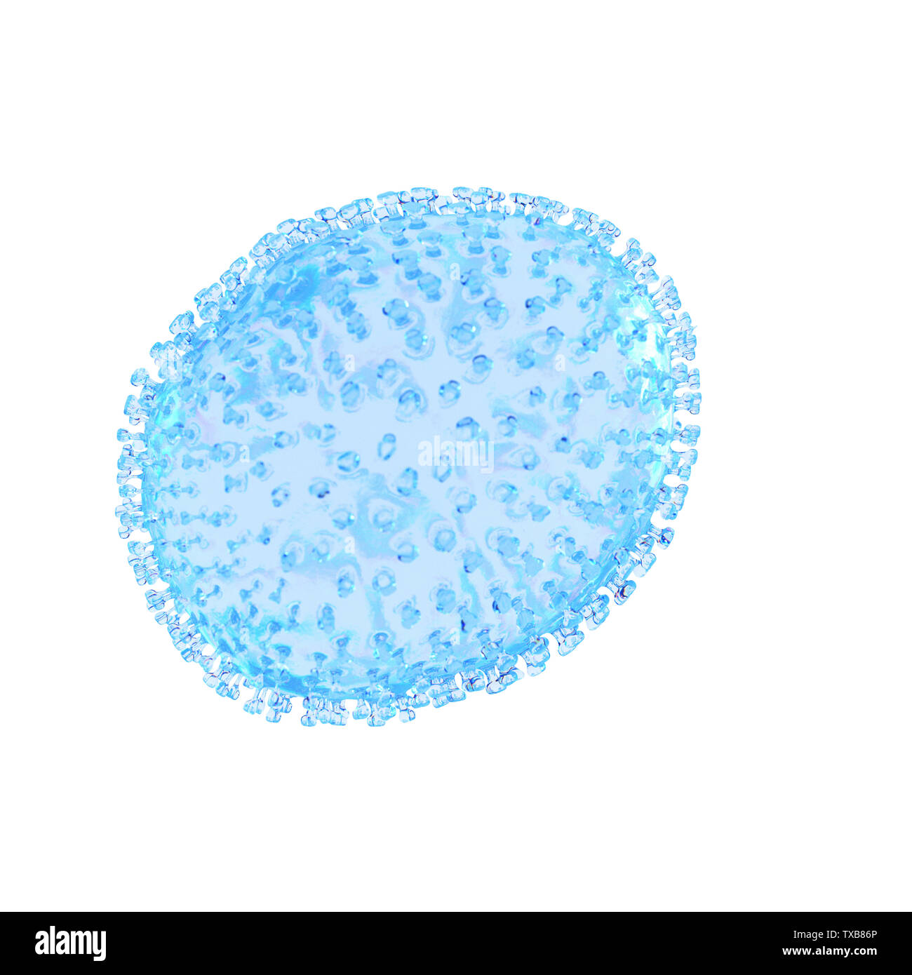 3d reso illustrazione di un virus influenzale Foto Stock