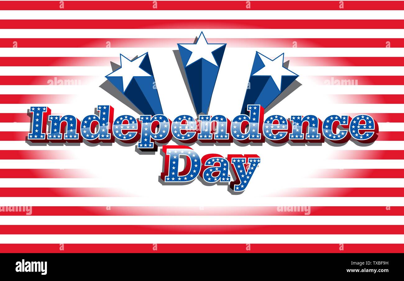 American Independence Day, vettore Illustrazione Vettoriale