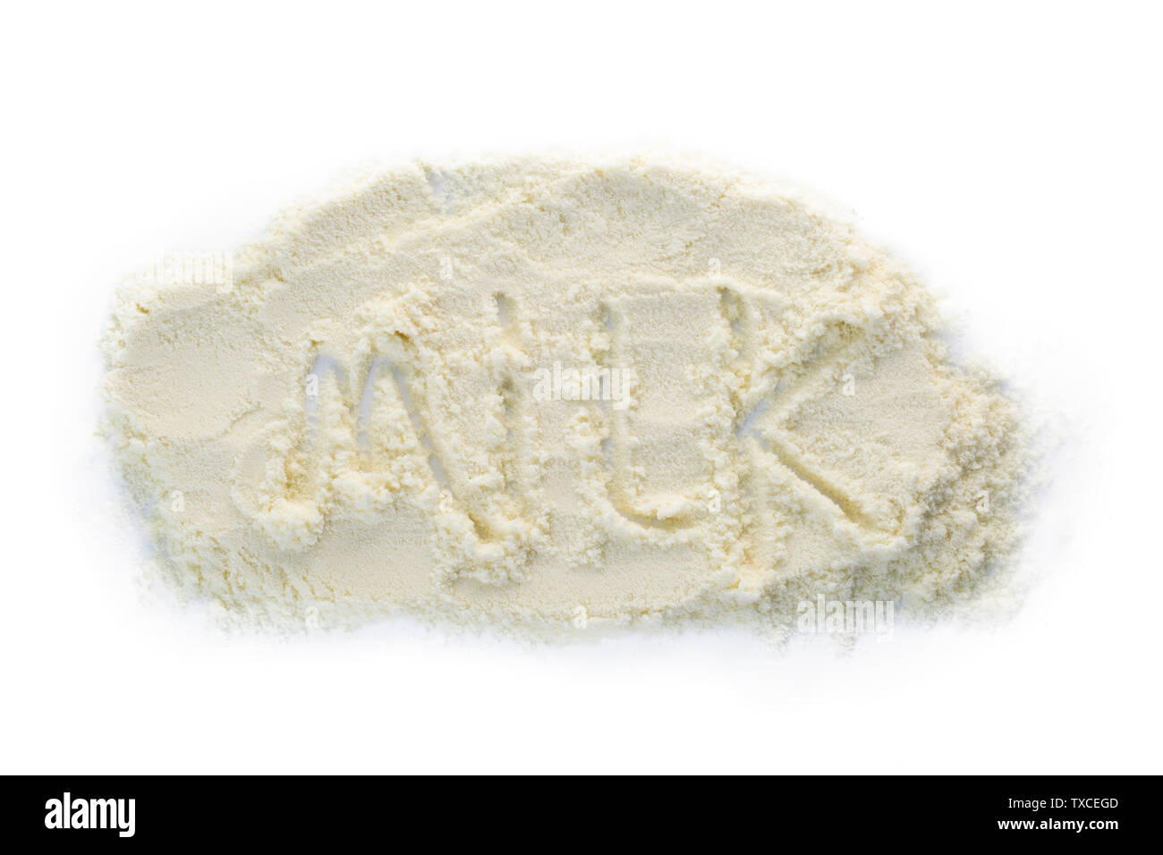 Close-up di latte in polvere Foto Stock
