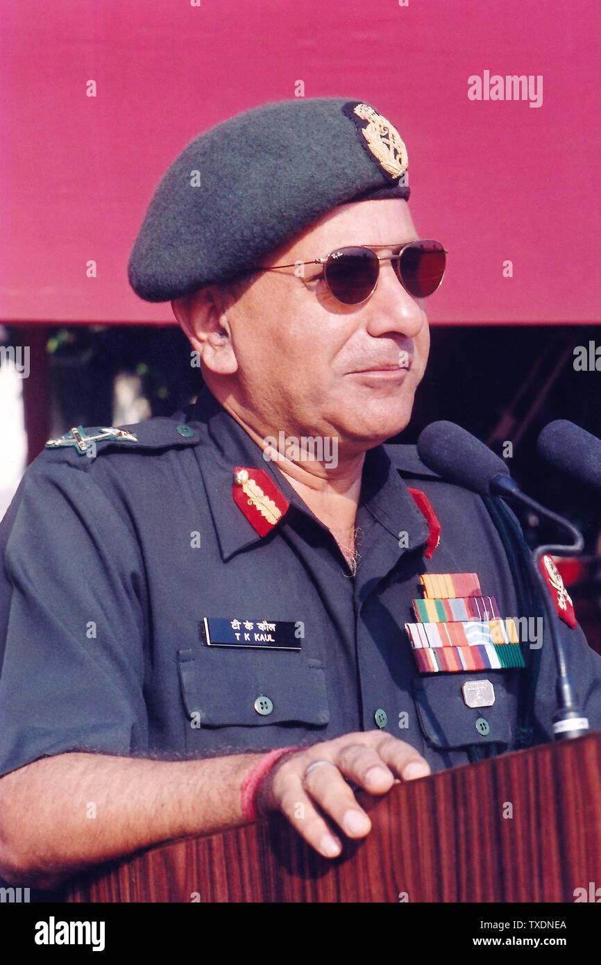 Indian Maggiore Generale T K Kaul, India, Asia, 2006 Foto Stock