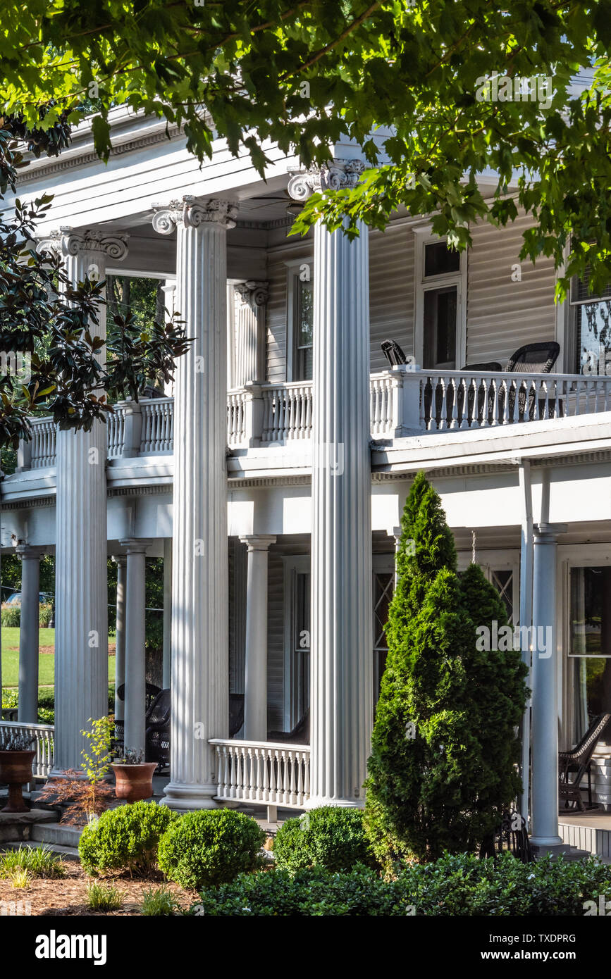 Home sulla storica Green Street in Downtown Gainesville, Georgia. (USA) Foto Stock
