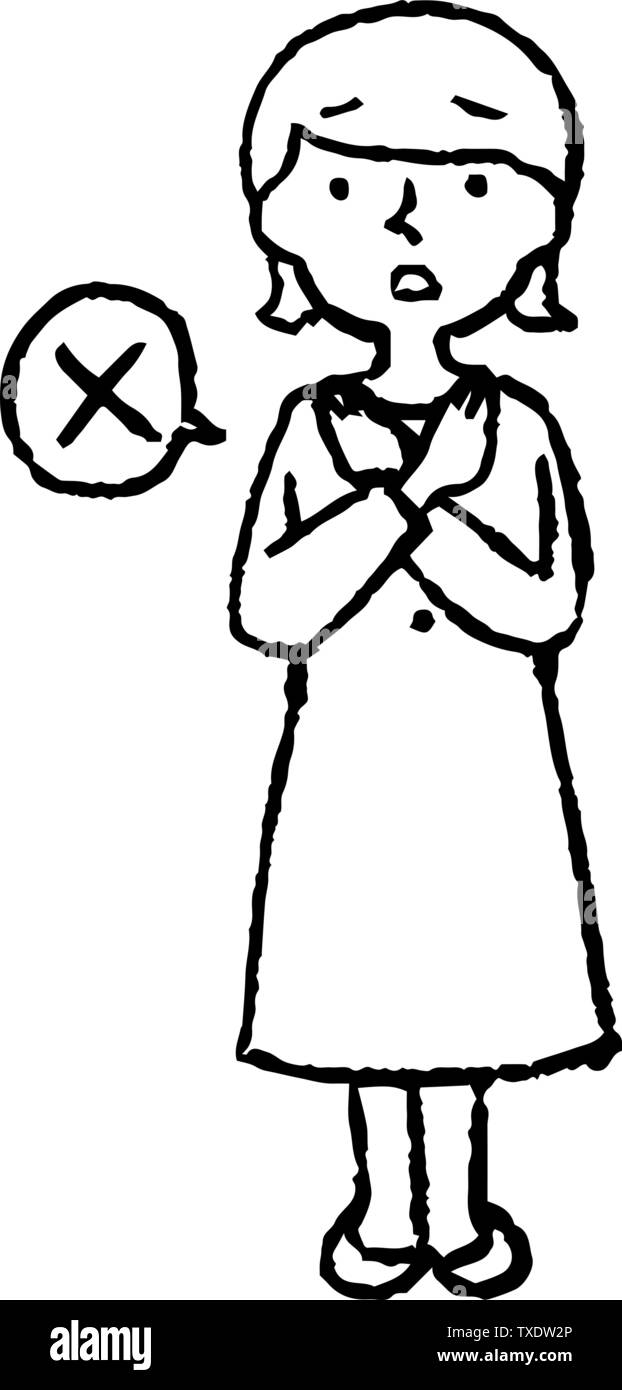 Questo è illustrazione di una donna che indossa un vestito viola e la faccia di posa set. Illustrazione Vettoriale