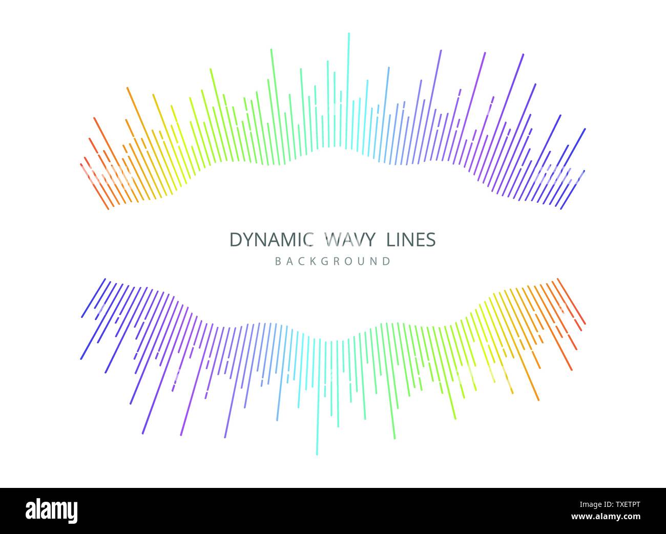 Musica astratta linea ondulata coperchio colorato design pattern di sfondo. È possibile utilizzare per coprire il modello di design, illustrazione, annuncio, poster, future design. Illustrazione Vettoriale