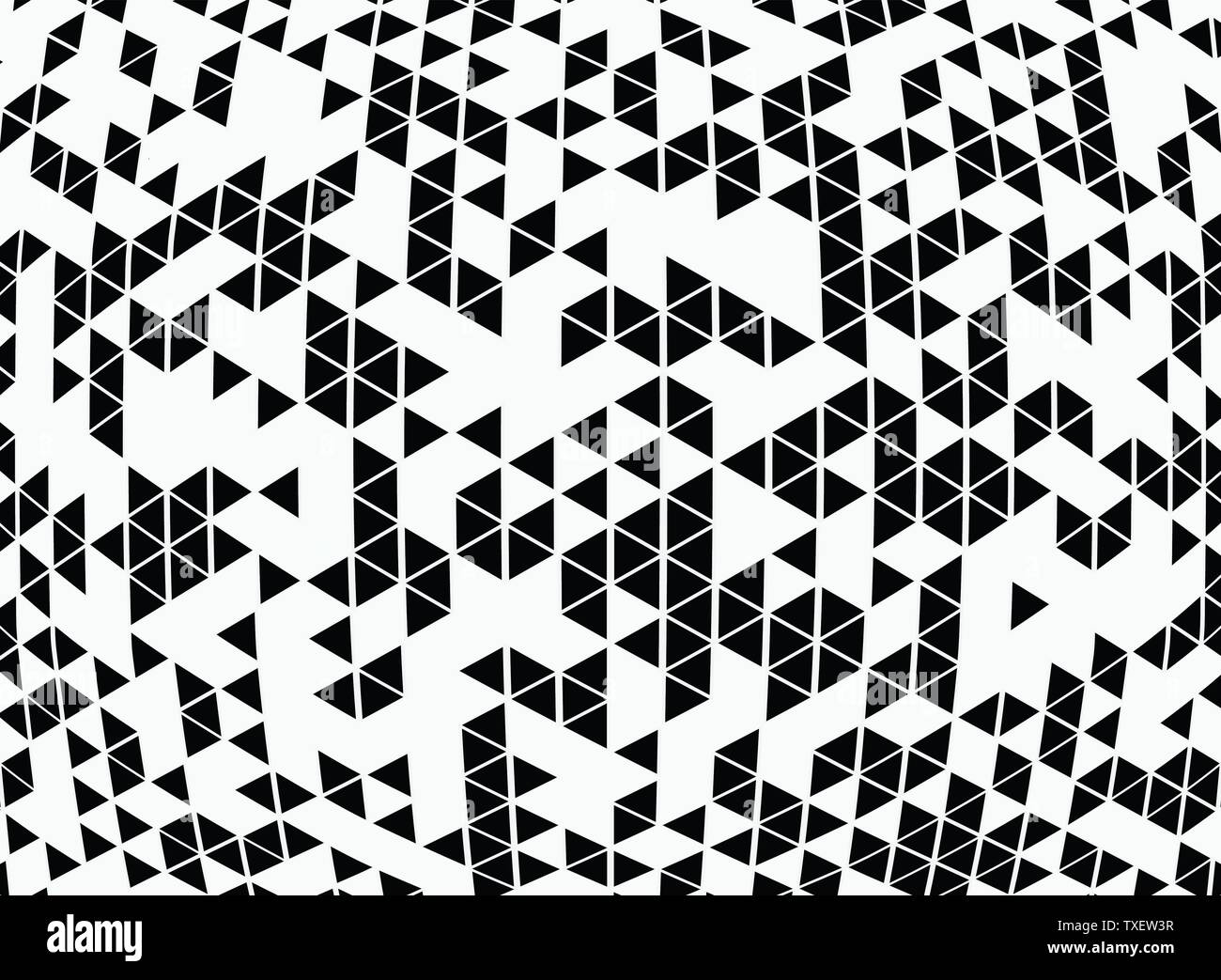 Abstract in bianco e nero disegno geometrico background di design di decor moderno. È possibile utilizzare per la progettazione del disegno di distribuzione degli annunci, poster, artwork, modello Illustrazione Vettoriale