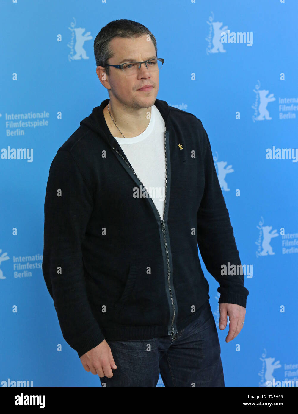 Matt Damon arriva a la foto chiamata per il film " Terra promessa " durante la 63a Berlinale Festival del Cinema di Berlino del 8 febbraio 2013. UPI/David Silpa Foto Stock