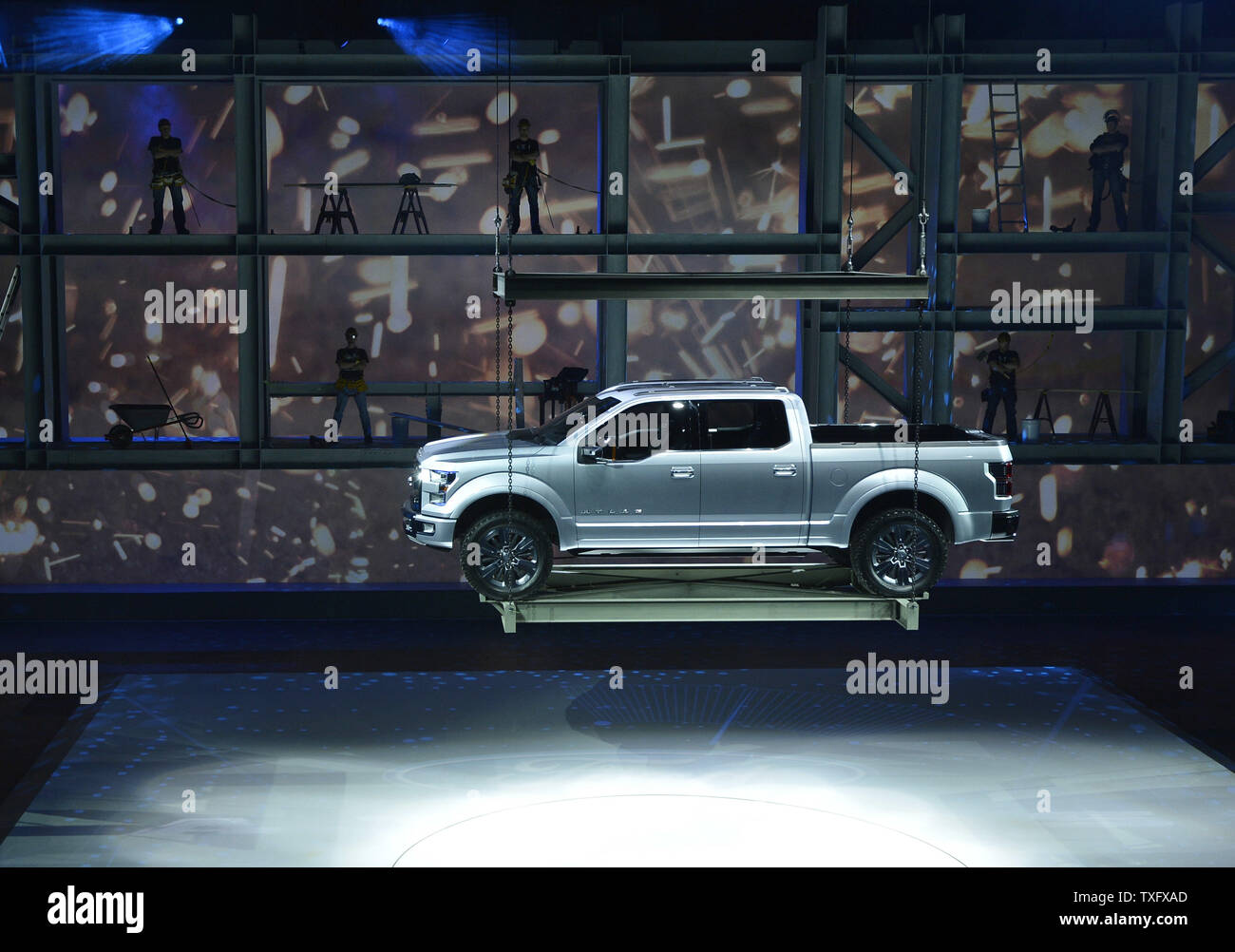 Ford debutta il concetto di Atlas pickup truck al 2013 North American International Auto Show di Detroit su gennaio 15, 2013. UPI/Brian Kersey Foto Stock