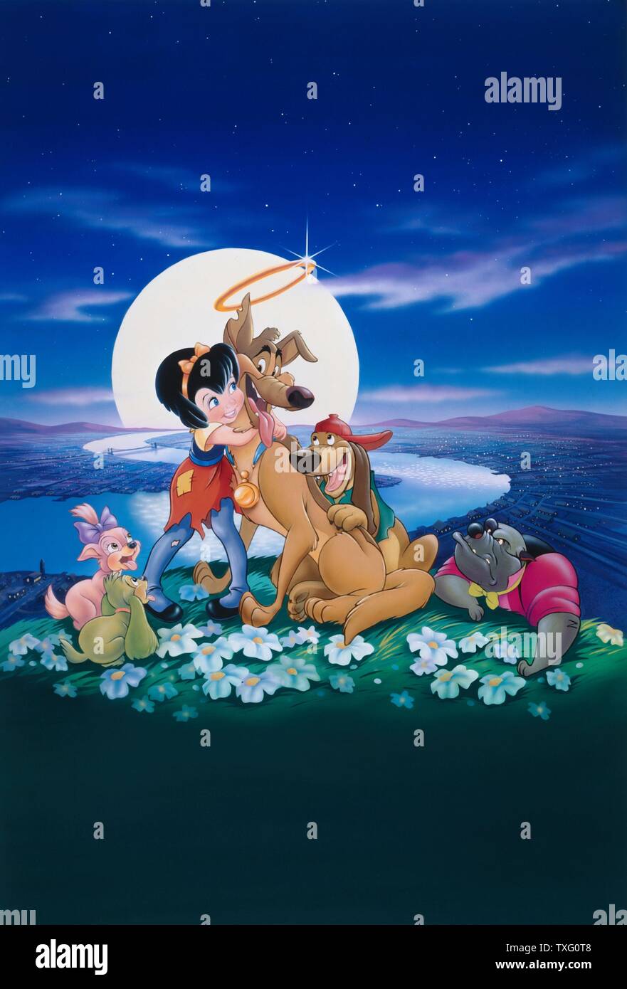 Tutti i cani vanno in paradiso Anno: 1989 STATI UNITI / Irlanda Direttore: Don Bluth poster di animazione (chiave arte) Foto Stock