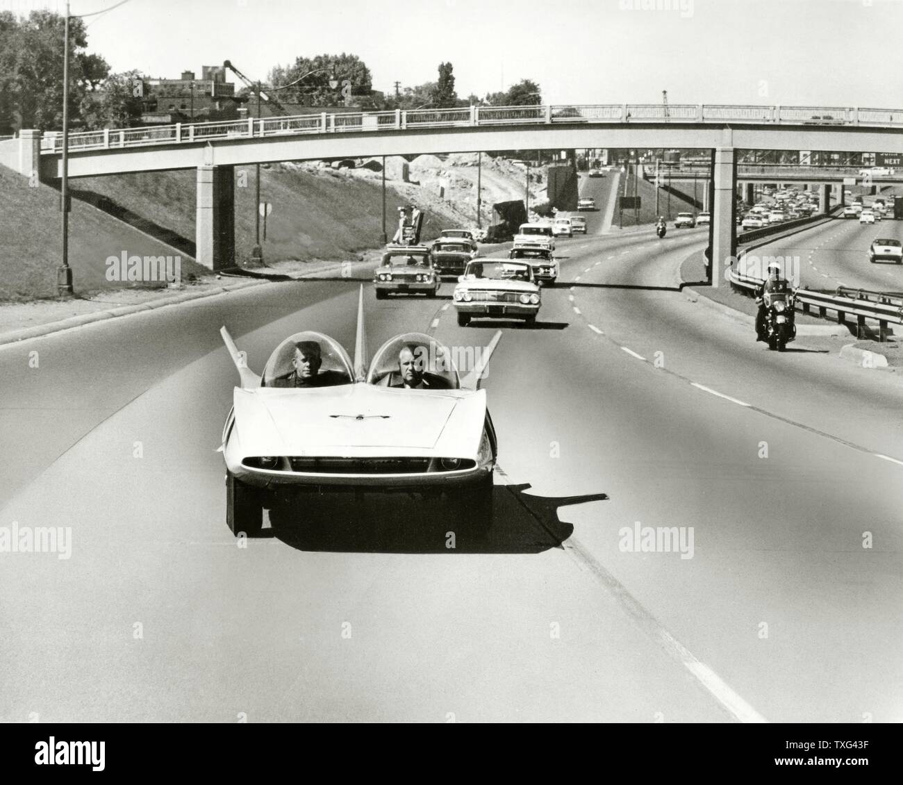 Terzo veicolo prototipo chiamato Firebird III progettato dal produttore americano General Motors. 1959 Foto Stock