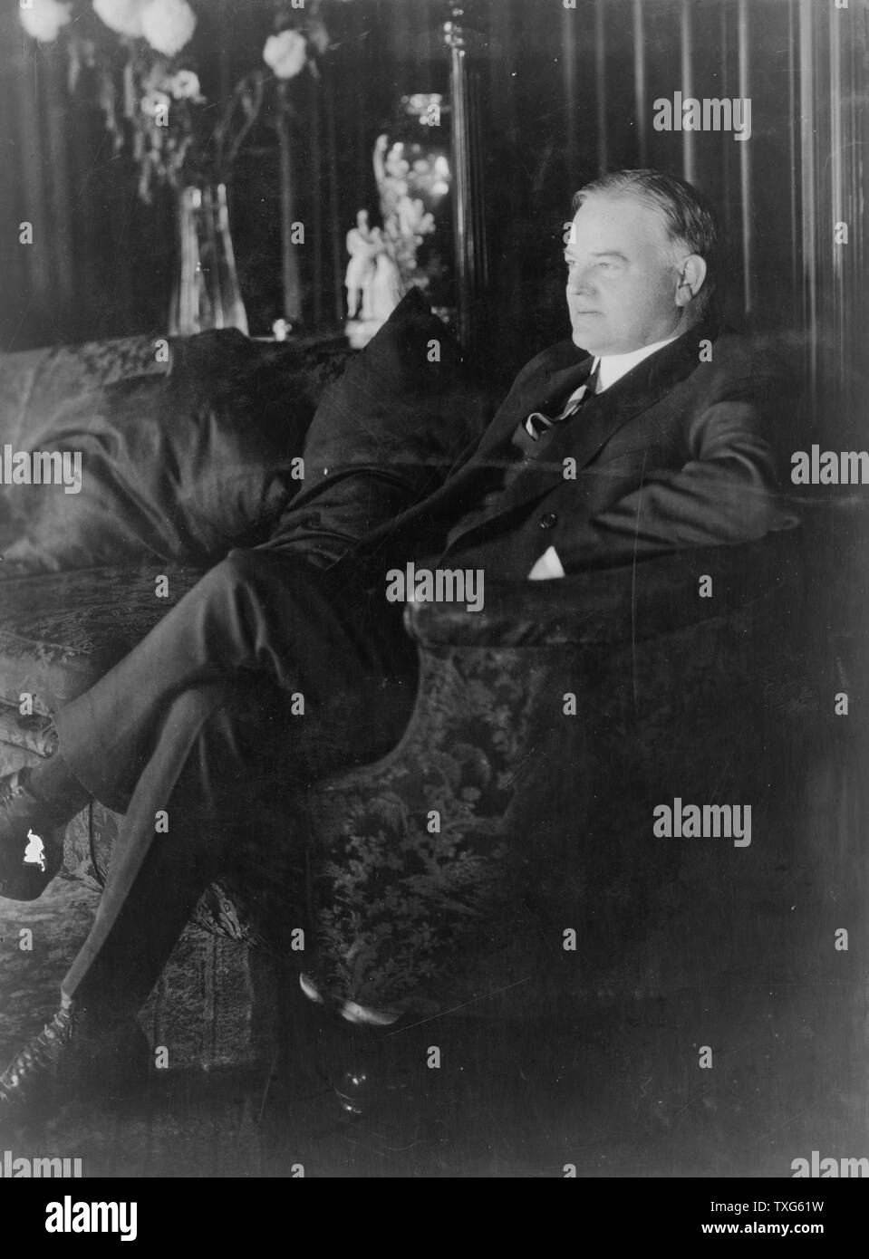 Il presidente Herbert Hoover, trentunesimo Presidente degli Stati Uniti d'America (1921-1933) Foto Stock