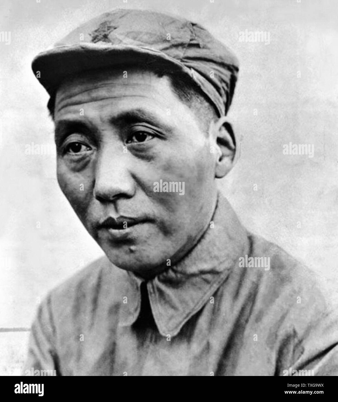 Mao Zedong, Cinese rivoluzionario, un teorico politico e leader comunista. Egli ha portato la Repubblica Popolare Cinese (PRC) dalla sua creazione nel 1949 fino alla sua morte nel 1976. Foto Stock