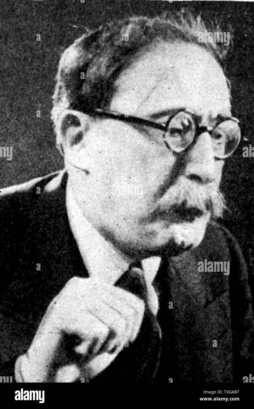 Ritratto di statista francese Léon Blum, leader della SFIO e presidente del Fronte popolare nel 1936. 1945 Foto Stock