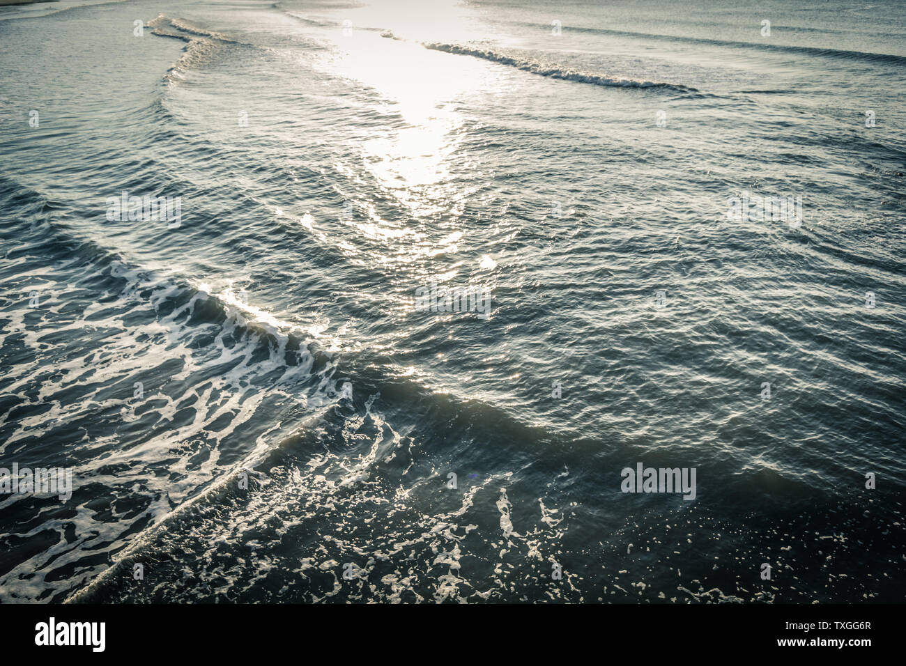 L'acqua dell'oceano, close up sullo sfondo Foto Stock