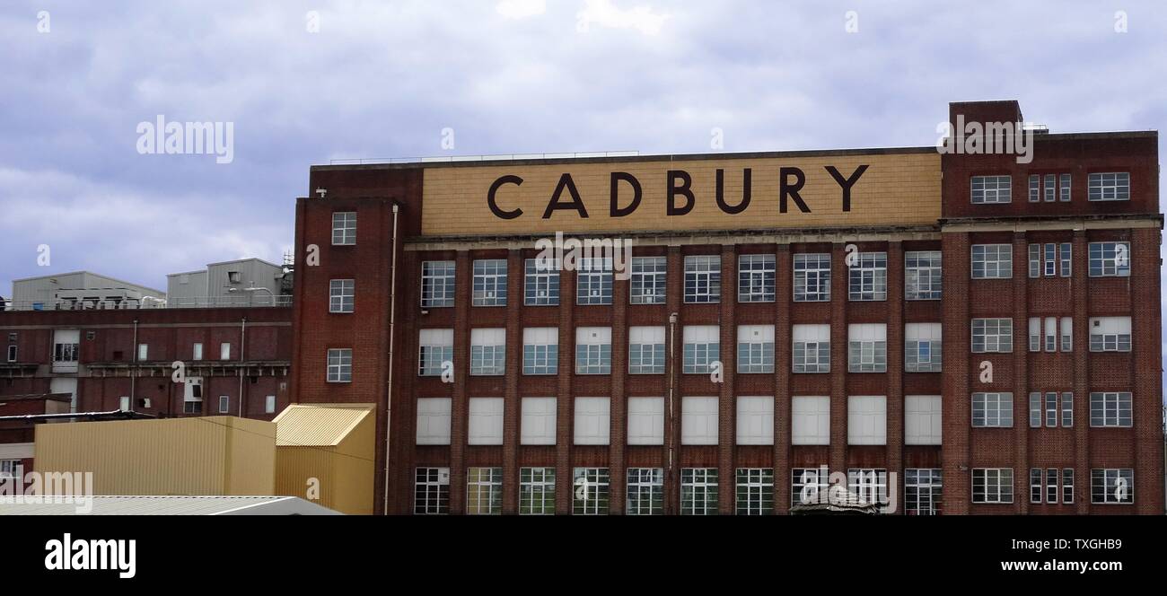 Esterno della Fabbrica di Cioccolato Cadbury's in Birmingham. Datata 2015 Foto Stock