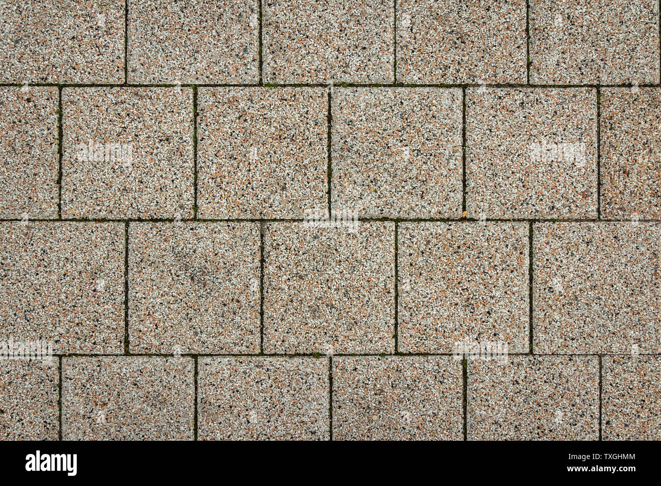 Piastrelle di calcestruzzo texture. Città sullo sfondo della pavimentazione. Pietra astratta brick pattern. Street sidewalk texture. Foto Stock