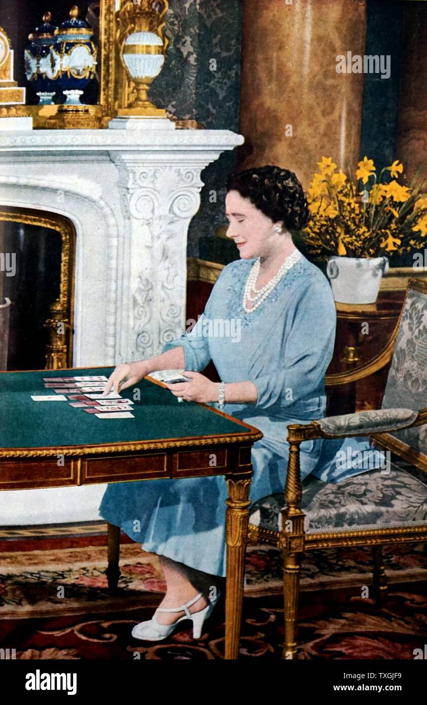 Queen Elizabeth consorte di George VI (1895 ñ 6 febbraio 1952) re del Regno Unito e signorie del Commonwealth Britannico dal 11 dicembre 1936 fino alla sua morte Foto Stock